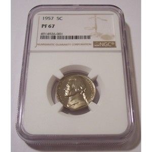 1957 Jefferson Nickel Proof PF67 NGC